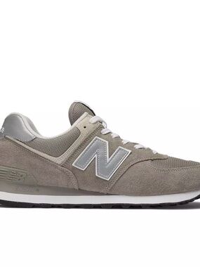 New Balance Grey Suede & Mesh Runner with Silver Logo